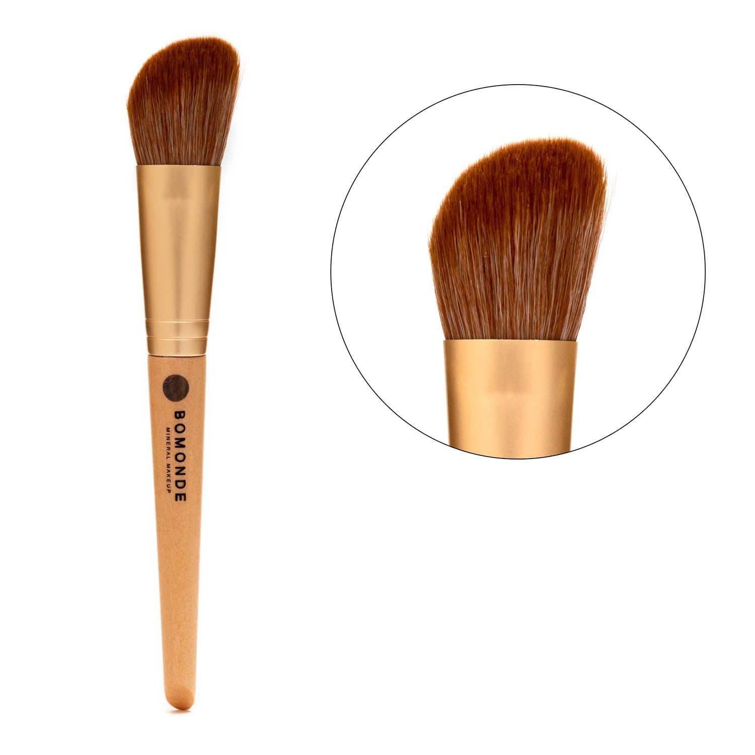 3-Piece Vegan Brush Set | Contour & Eyes Essentials in Eco Hessian Bag Bomonde mineral makeup