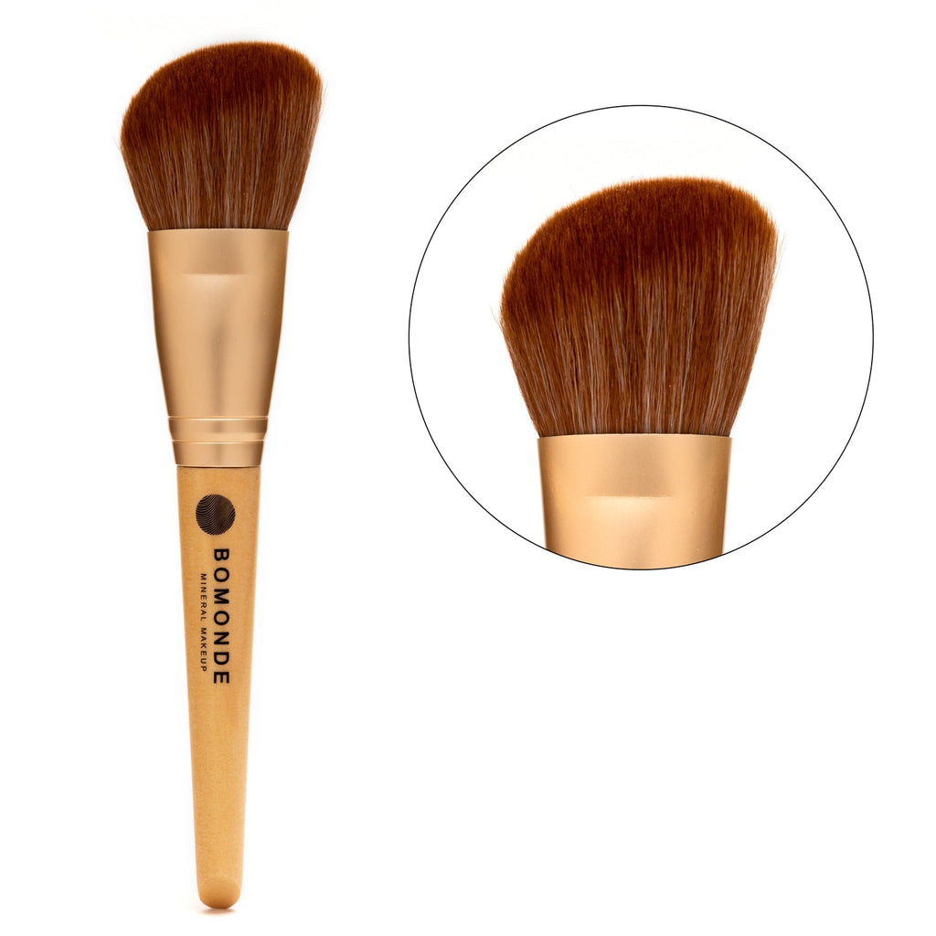 3-Piece Vegan Brush Set | Contour & Eyes Essentials in Eco Hessian Bag Bomonde mineral makeup