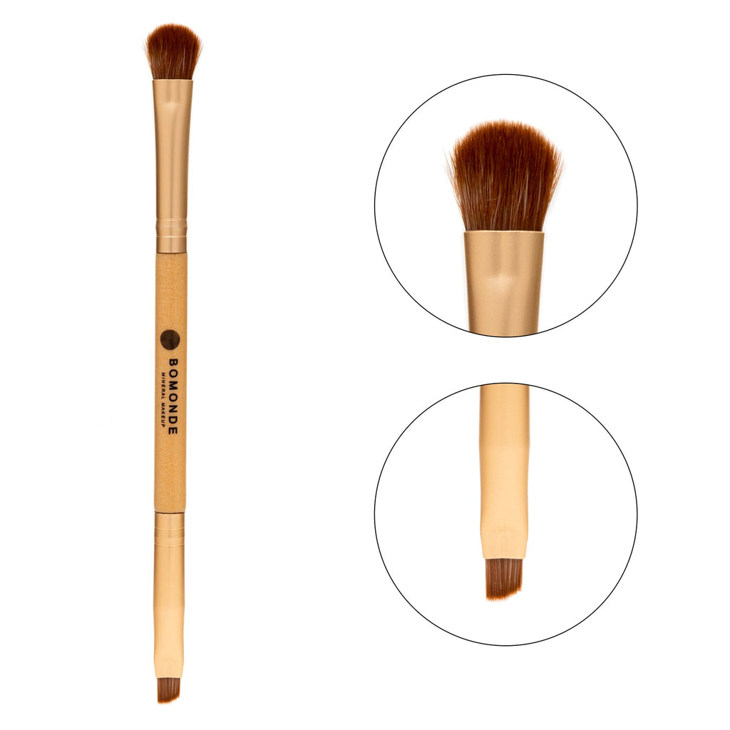 3-Piece Vegan Brush Set | Contour & Eyes Essentials in Eco Hessian Bag Bomonde mineral makeup