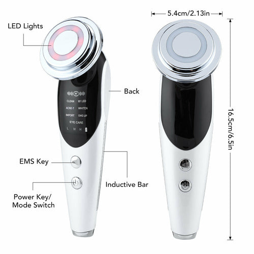7-in-1 Facial Massager EMS Micro-current Color Light Pure Faze Health & Beauty