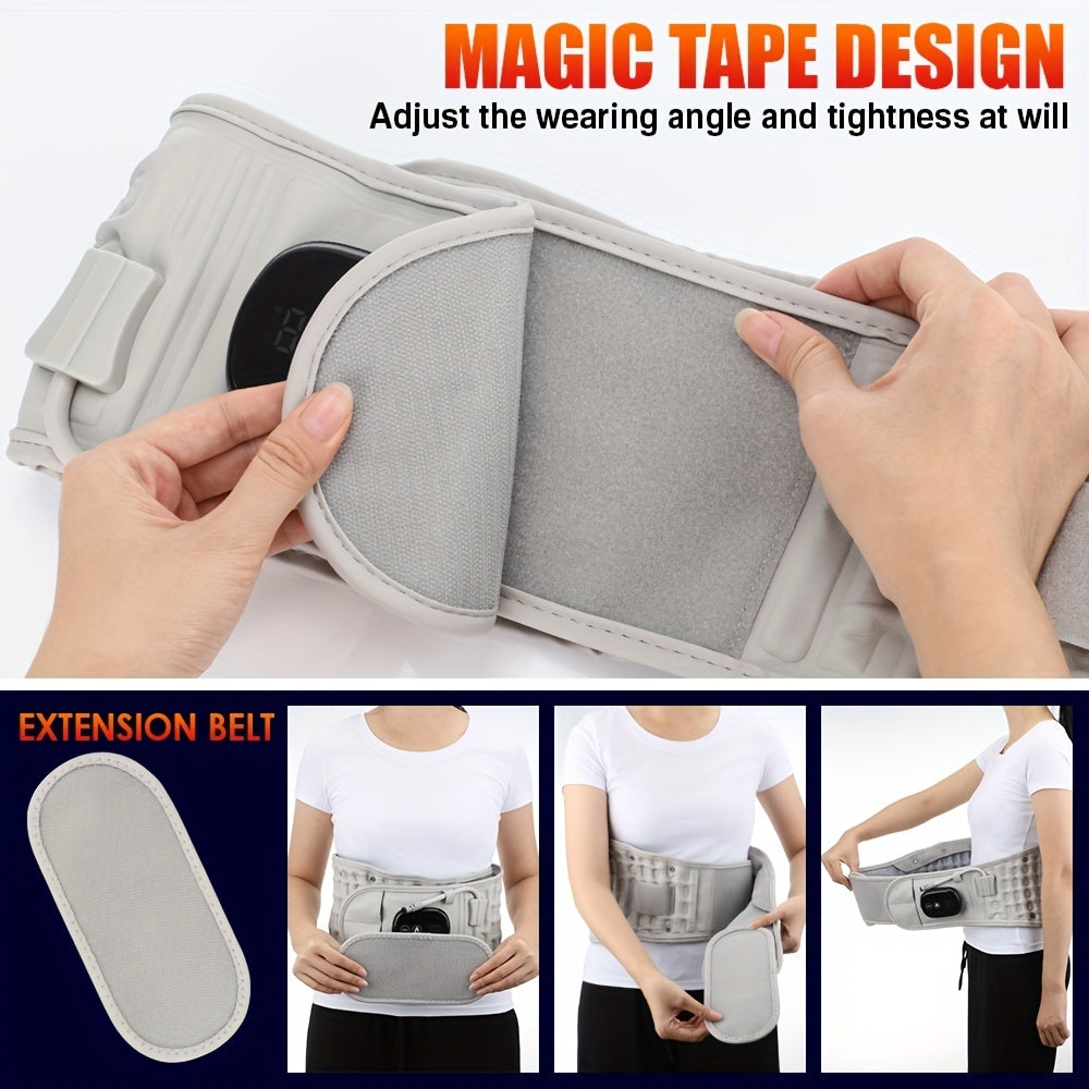 1pc Decompression Back Belt – Lower Lumbar Support Back Brace(Grey) TM