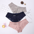3 Pcs Panties for Woman Underwear Sexy Lace Breathable Soft Lingerie Female Briefs Panty Sexy Transparent Women's Underpants eprolo