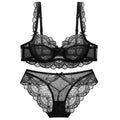 Sexy Lace Ultra Thin Transparent Bra and Panties Set Large Size Underwear Set Lingerie Women Brassieres A B C D E Cup 95C 95D eprolo