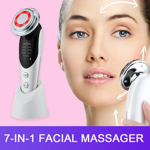 7-in-1 Facial Massager EMS Micro-current Color Light Pure Faze Health & Beauty