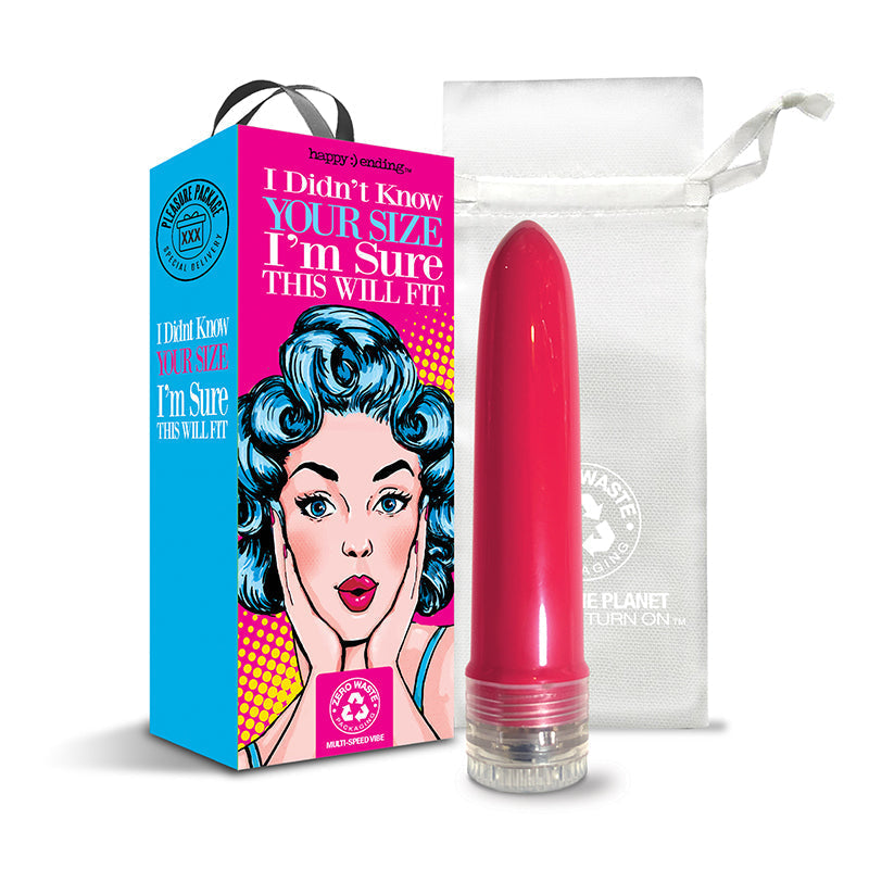 Pleasure Package I Didn't Know Your Size - 4" Multi-Speed Vibe Global Novelties