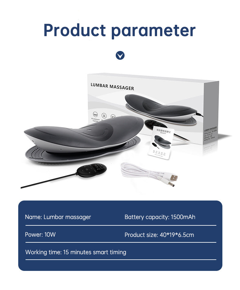 Waist Massager Lumbar Traction Inflatable Hot Compress Back Cervical Stretcher Massage Air Pressure Reduce Relief Pain eprolo