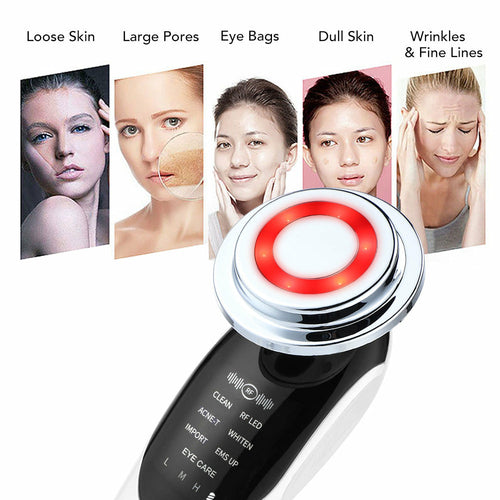 7-in-1 Facial Massager EMS Micro-current Color Light Pure Faze Health & Beauty