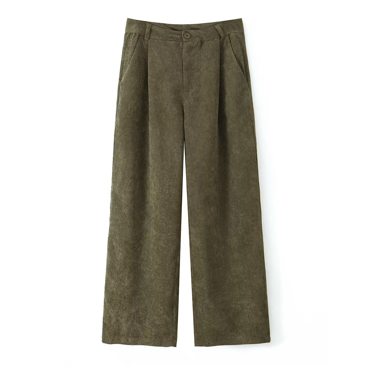 Minimalist and versatile casual corduroy straight leg pants eprolo