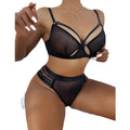 Style New Arrival Transparent Mesh Non-Wired Motorcycle Sexy Lingerie Set eprolo