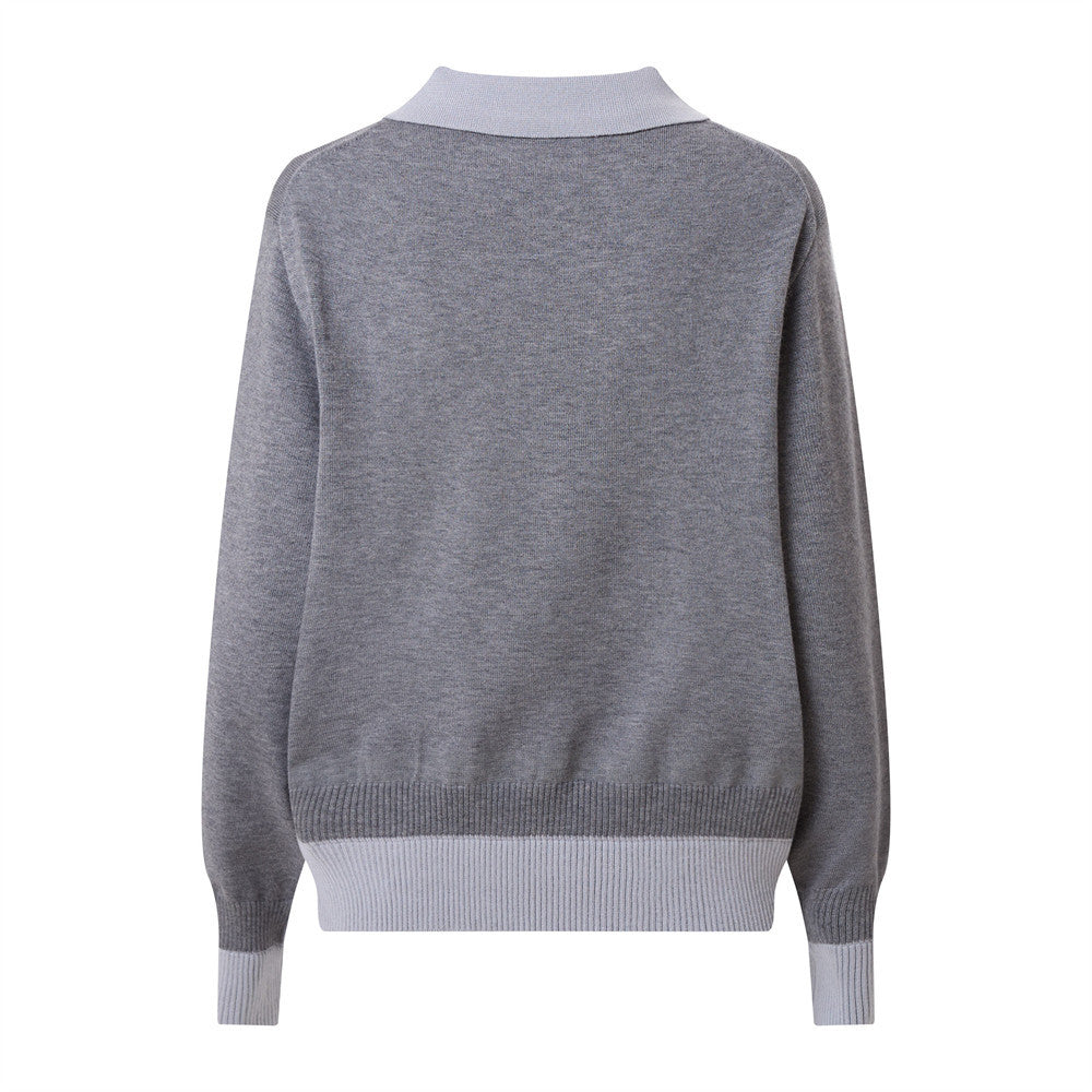 Long Sleeve Knit Sweater for Women Autumn Loose Trendy College Style Casual eprolo