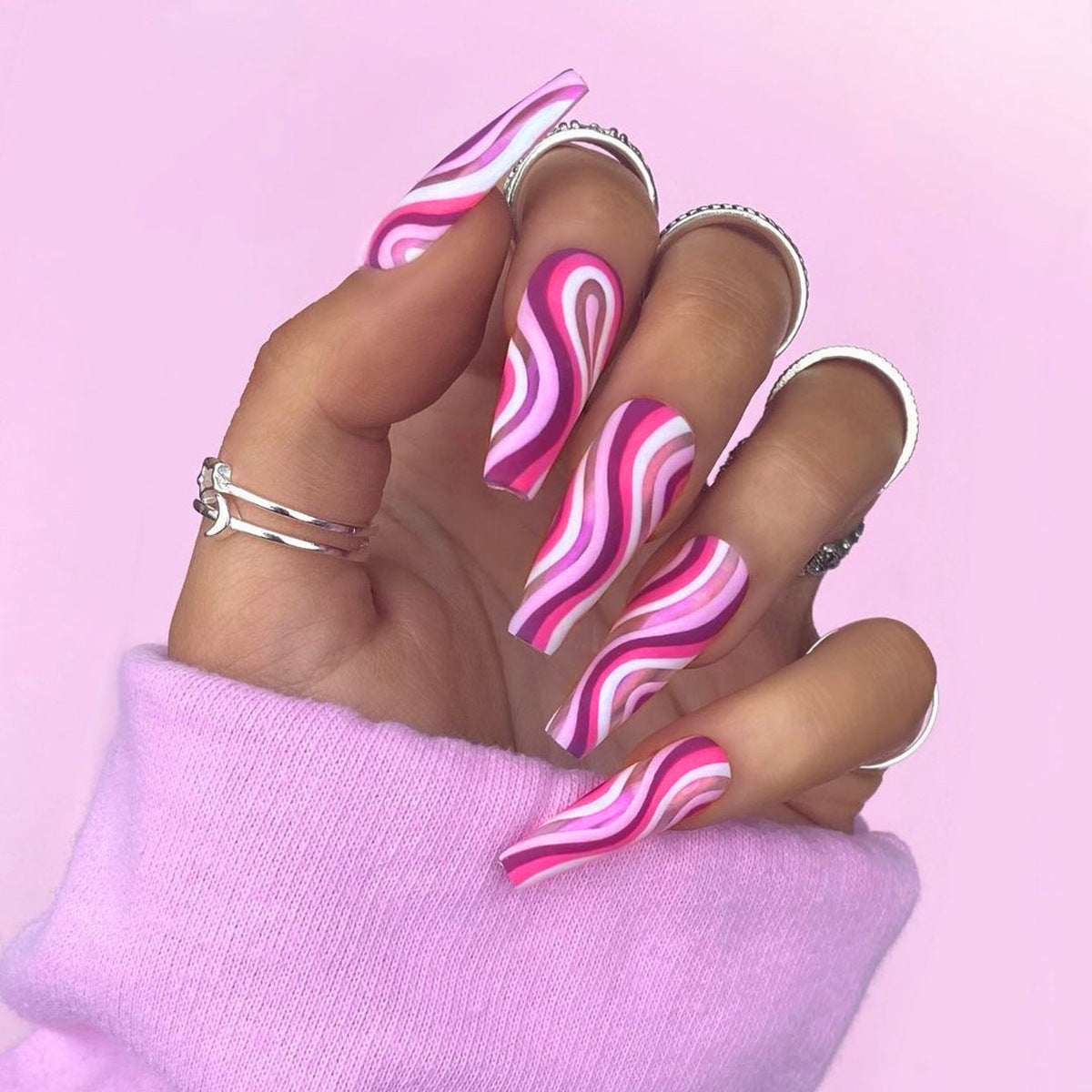 Detachable Artistic Wearable Finished Fake Nails Cashymart