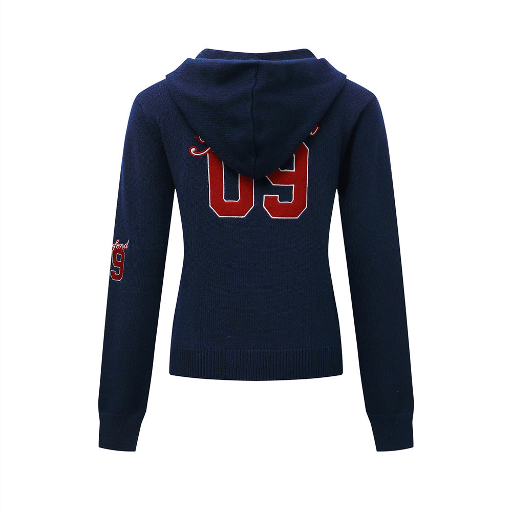 Hooded Knit Sweater  Streetwear Trendy Casual Versatile Cardigan Outerwear eprolo