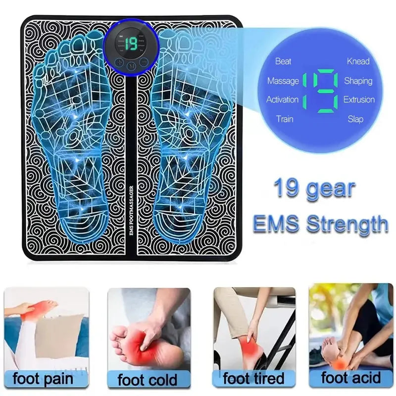 Electric Foot Massager Stimulation Pad Pressure Relief OBA