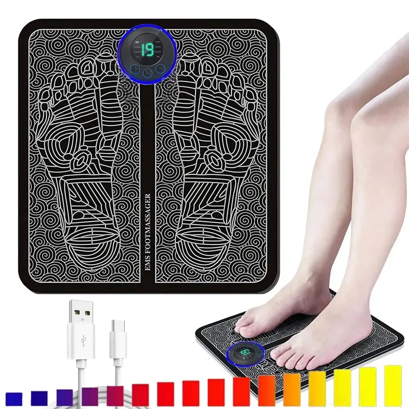 Electric Foot Massager Stimulation Pad Pressure Relief OBA