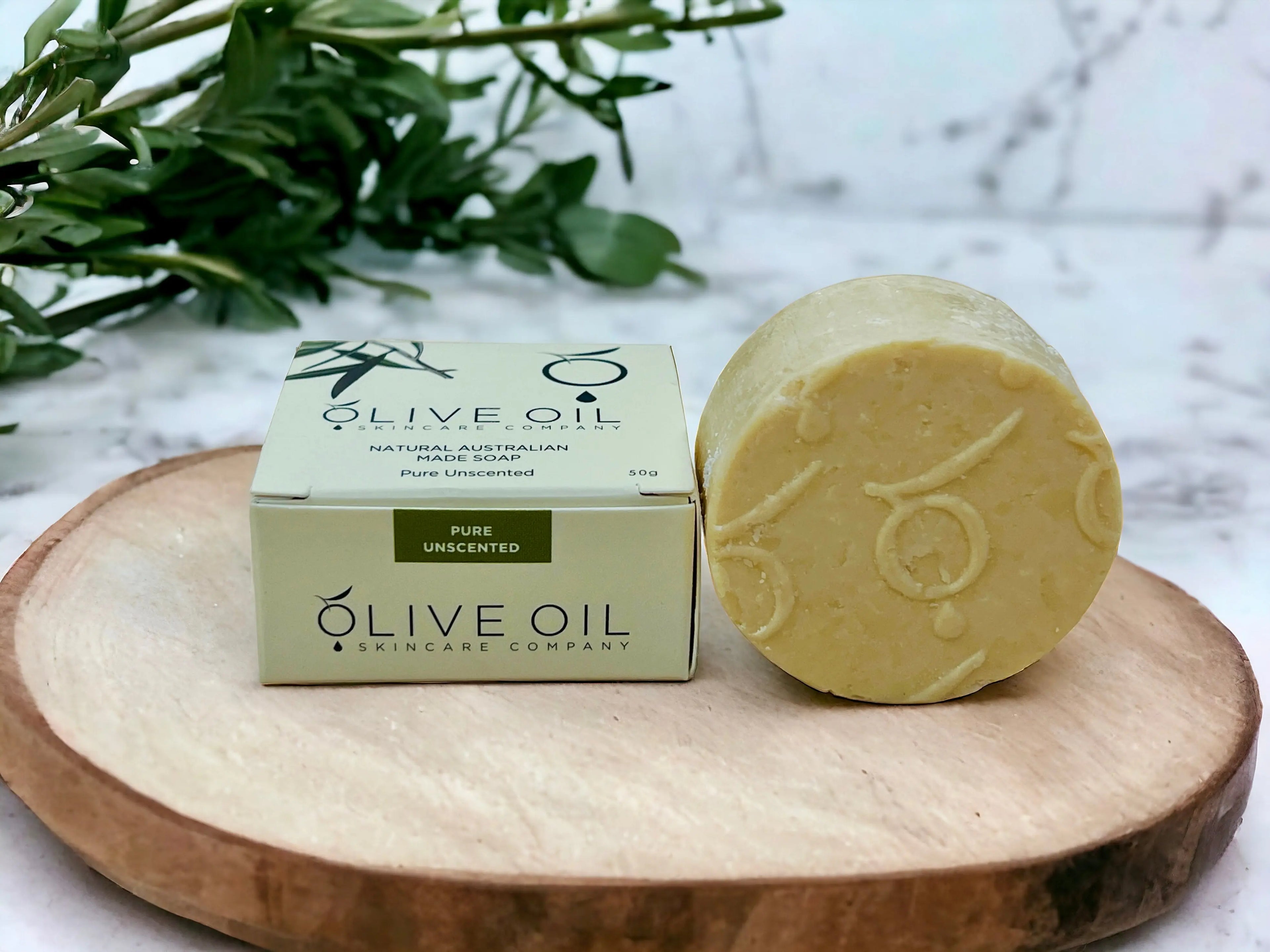 Olive Oil Soap, All-Natural , Unscented, 50g The Olive Oil Skincare Company