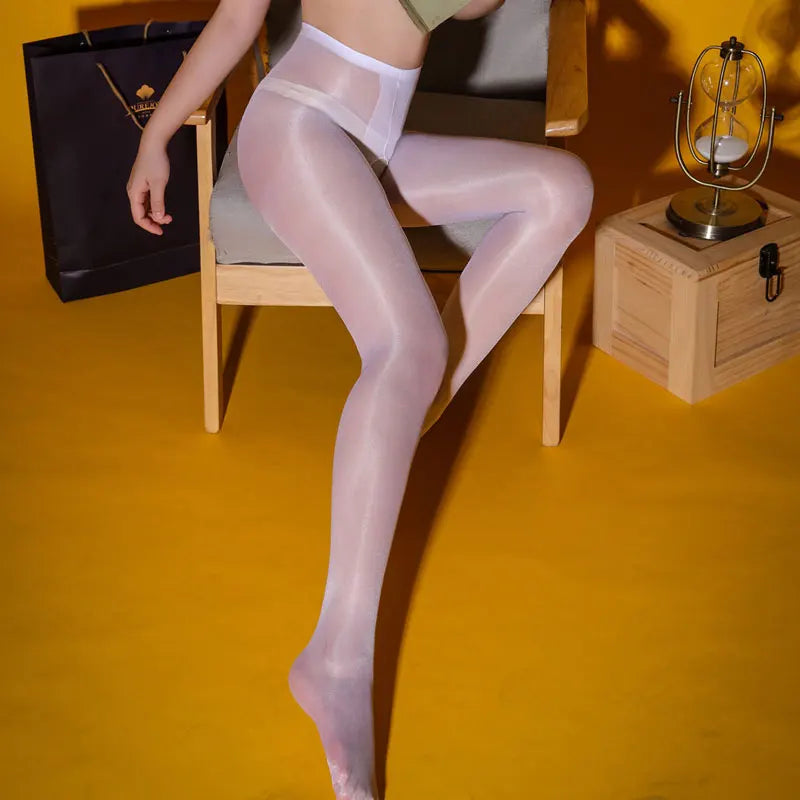 Shiny Open Crotch Pantyhose For Women Velvet Love