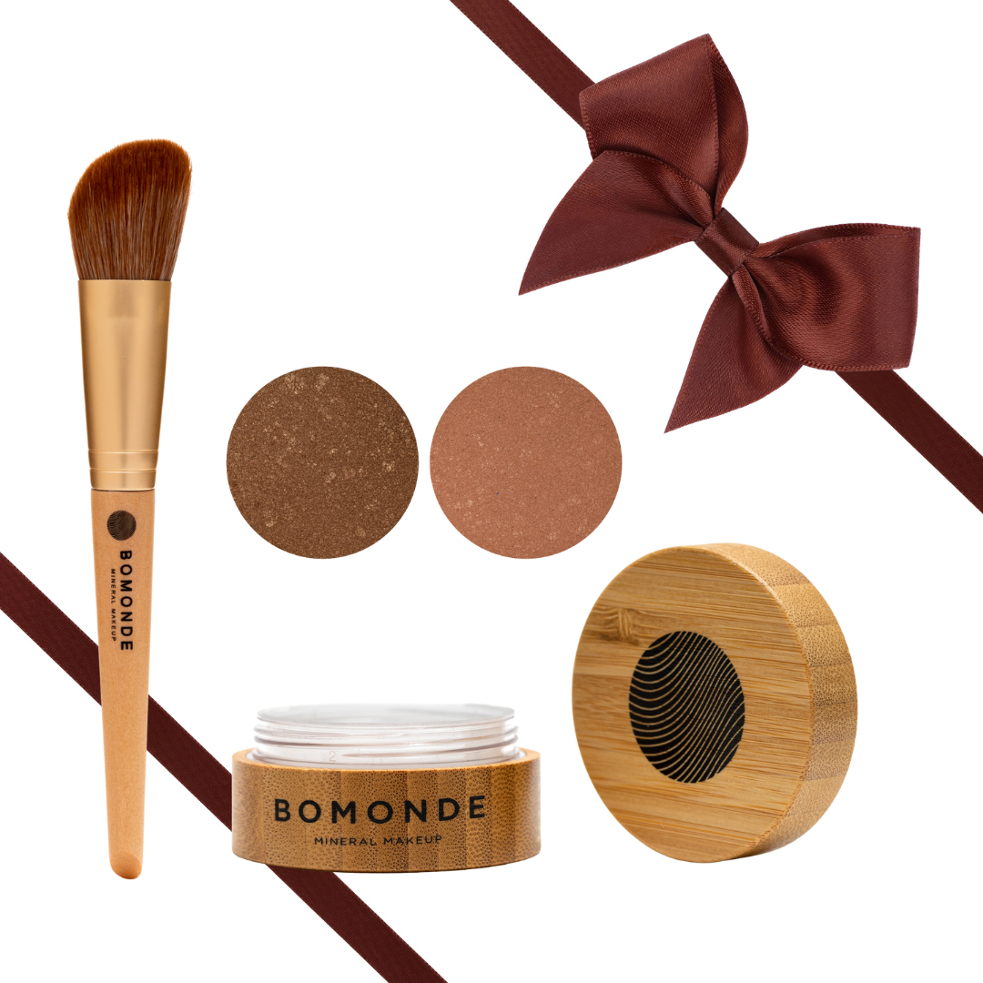 Christmas Bronzer Gift Set | Vegan, Toxin-Free, Natural Glow for the Holidays Bomonde mineral makeup