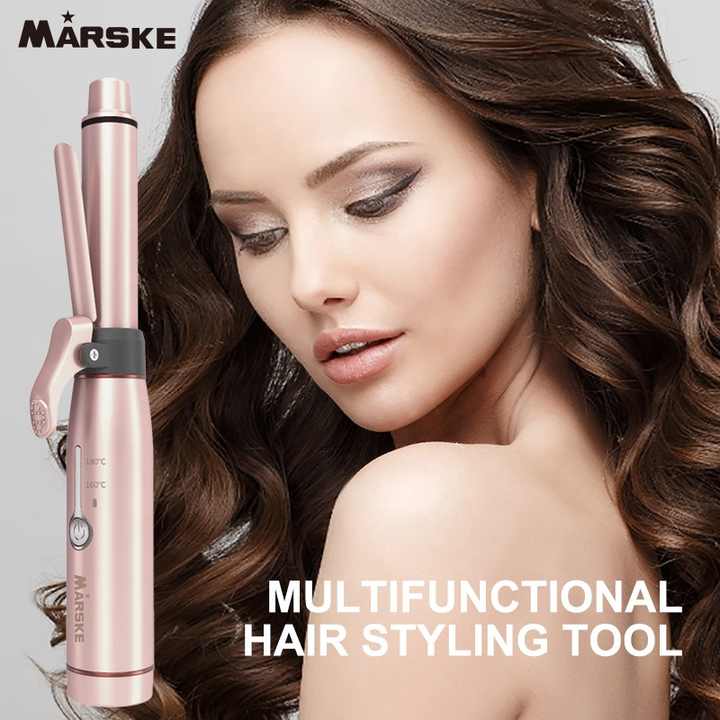 NNEDSZ Portable Cordless Hair Curler and Straightener | Wireless Rechargeable Curling Iron | 2 Adjustable Temperature Settings | Compact & Travel-Friendly NNEDSZ