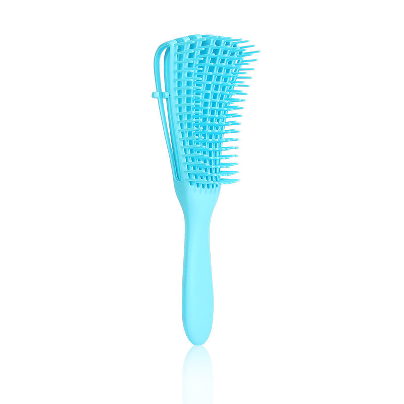 NNEDSZ 3PCS Blue Octopus-Style Detangling Brush - 8 Flexible Arms for Effortless Hair Styling NNEDSZ