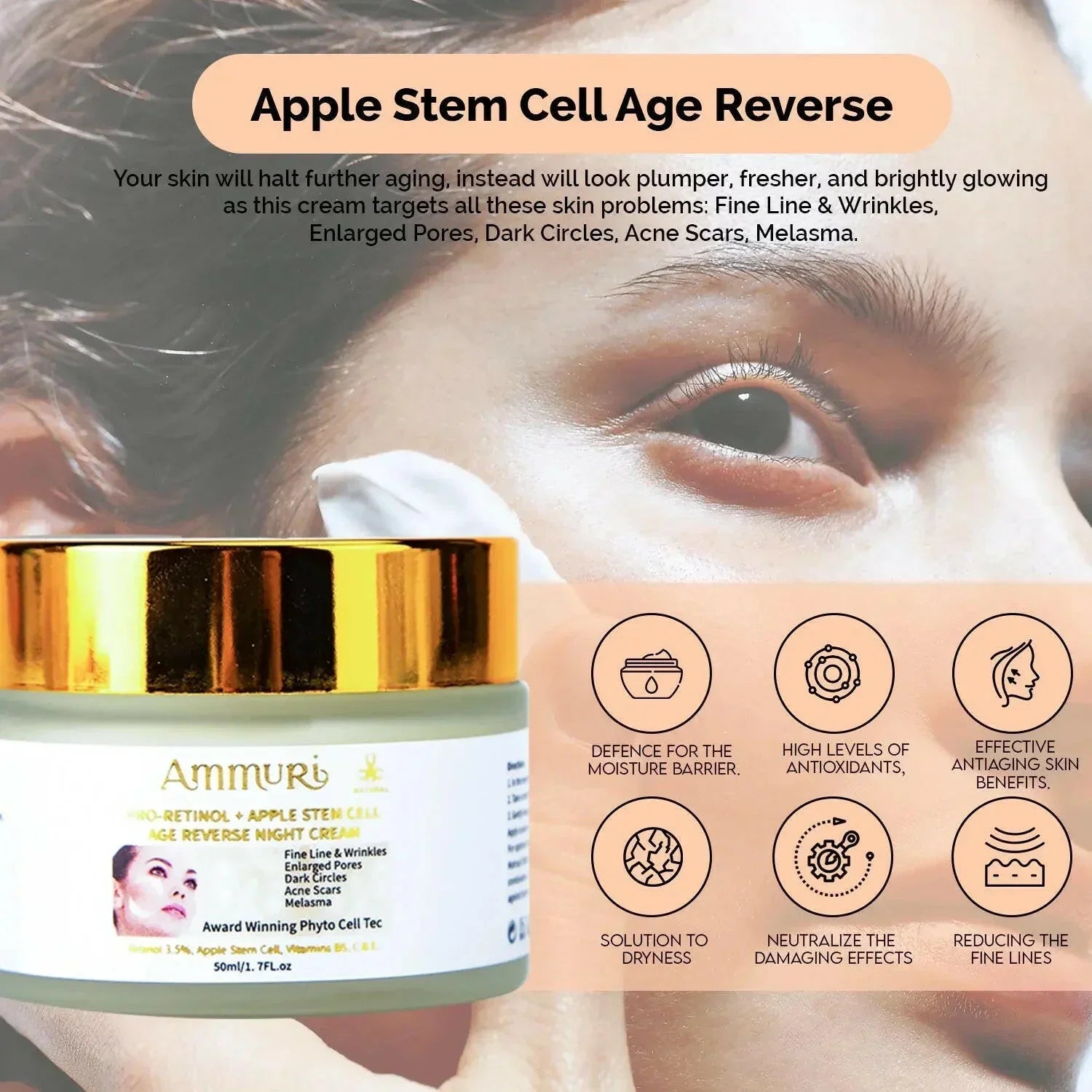 Ammuri Retinol Apple Stem Cell Age Reverse Cream Ammuri Skincare