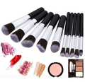 10 pcs Premium Synthetic Makeup Brush Set Pure Faze Health & Beauty