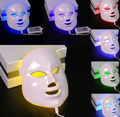 7 Colors Lights LED Photon PDT Facial Mask Face Skin Care Rejuvenation Pure Faze Health & Beauty