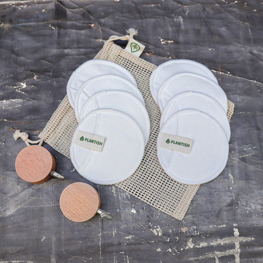 100% Cotton Facial Rounds Set Plantish