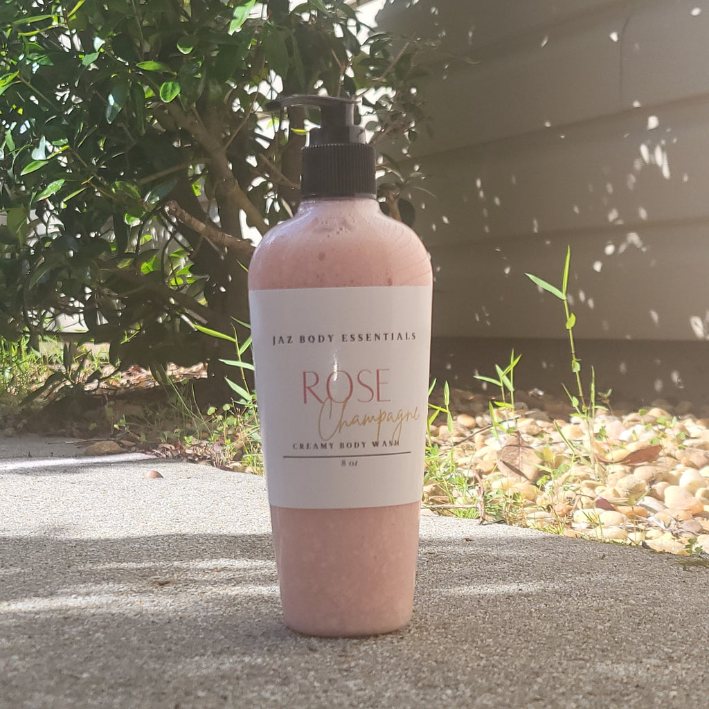 Rose Champagne Creamy Body Wash 8oz JAZ Body Essentials
