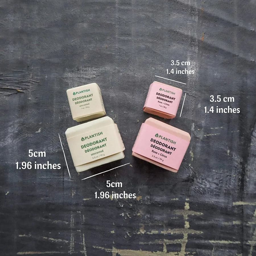 Zero Waste Deodorant Bar - Rose & Citrus Plantish